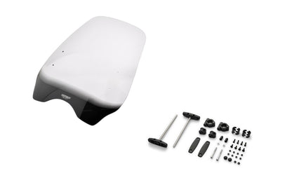 スクリーンセット バーハンマウントキット付 φ22.2/25.4用 ハイウェイ スモーク 幅410×長さ470mm 汎用