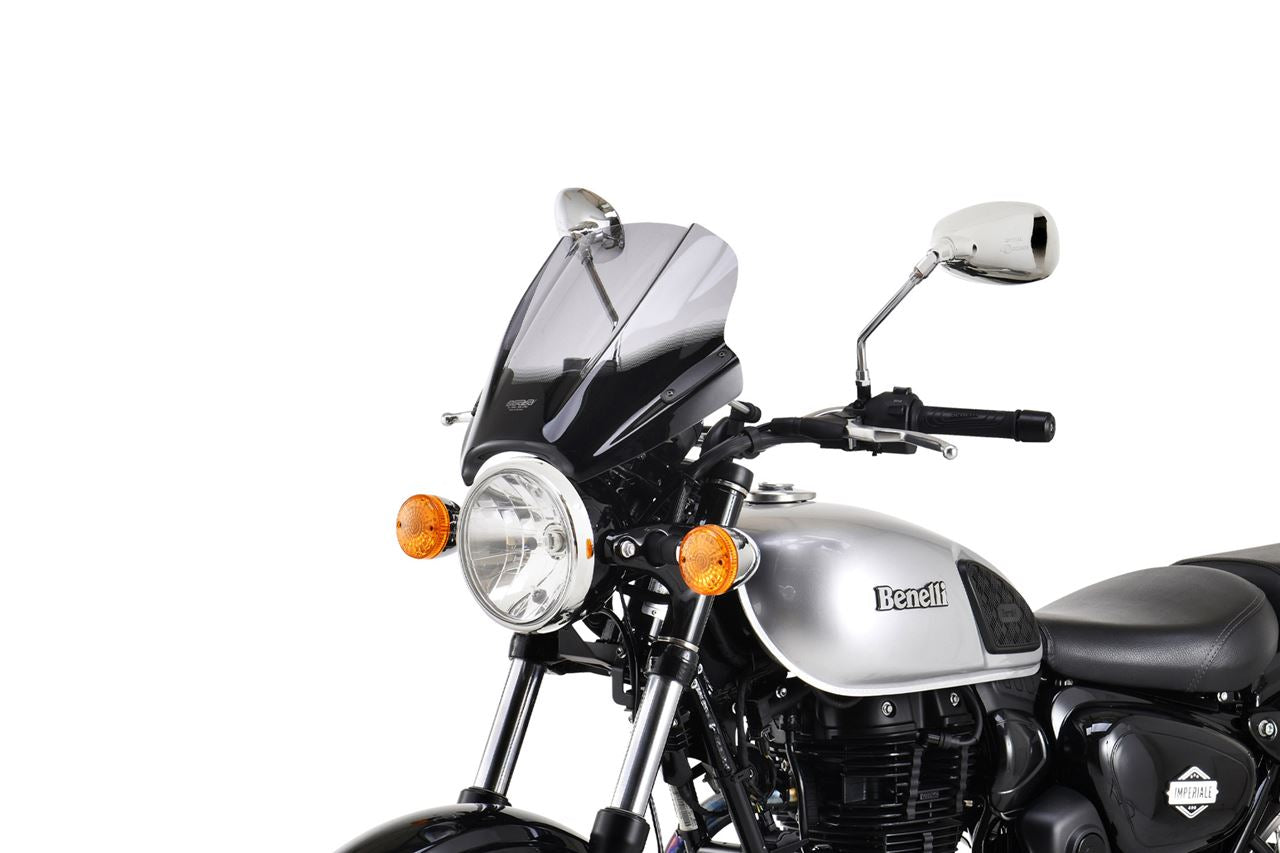 スクリーンセット バーハンマウントキット付 φ22.2/25.4用 スピードスクリーン スモーク 幅400×長さ315mm 汎用