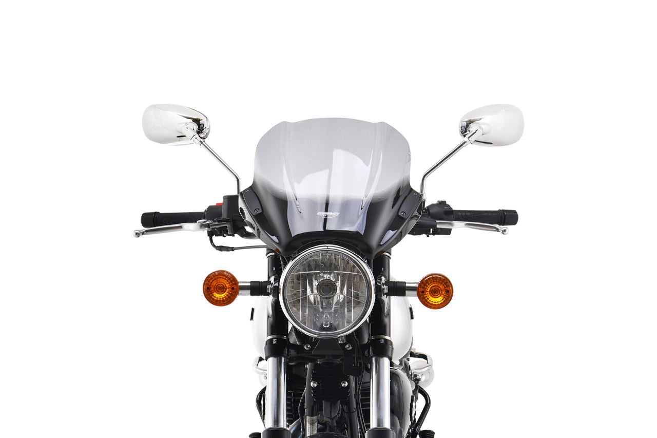 スクリーンセット バーハンマウントキット付 φ22.2/25.4用 スピードスクリーン スモーク 幅400×長さ315mm 汎用