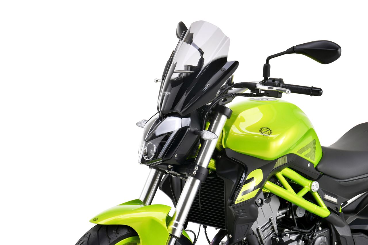 スクリーンセット ハンドルポストマウントキット付 レーシングネイキッド スモーク 幅380×長さ390mm 汎用