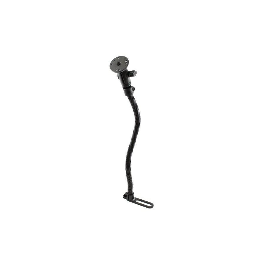AMPS Round Base and Biker Mount Set (Flexible Arm) Black 1-Inch Ball 1-Piece