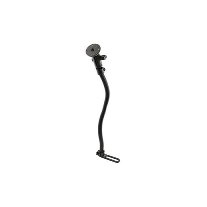 AMPS Round Base and Biker Mount Set (Flexible Arm) Black 1-Inch Ball 1-Piece
