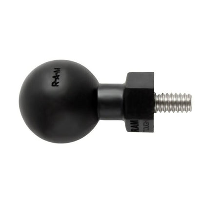 ボールアダプター 1/4-20X0.5inchネジ付 ブラック 1インチボール 1個入り