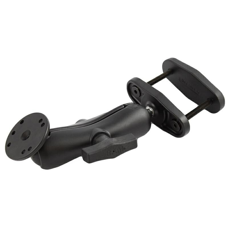 AMPS Round Base & Square Clamp Base (Standard Arm) - 63mm Compatible Black 1.5 inch ball 1 piece