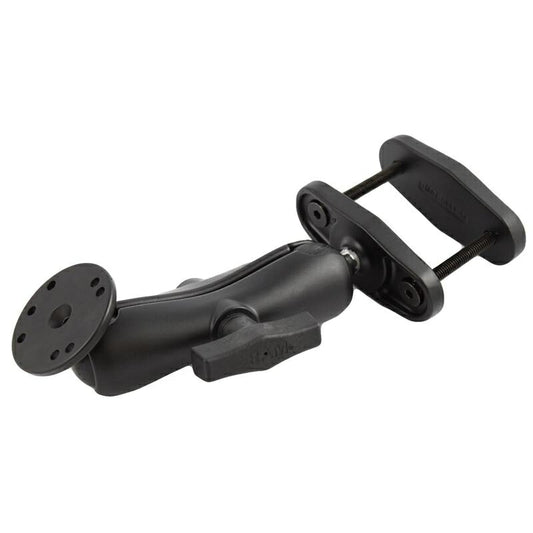 AMPS Round Base & Square Clamp Base (Standard Arm) - 63mm Compatible Black 1.5 inch ball 1 piece