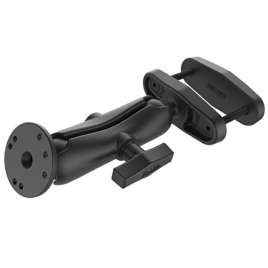 AMPS Round Base & Square Clamp Base (Standard Arm) - 76mm compatible, black, 1.5-inch ball, 1 piece