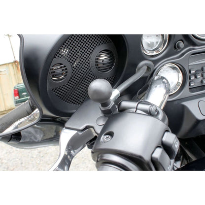 ミラーフレームベース ハーレー用 1/4-20X1inchネジ付 ブラック 1インチボール 1個入り