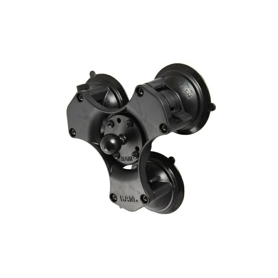 Triple Suction Base Black 1" Ball, 1 Piece