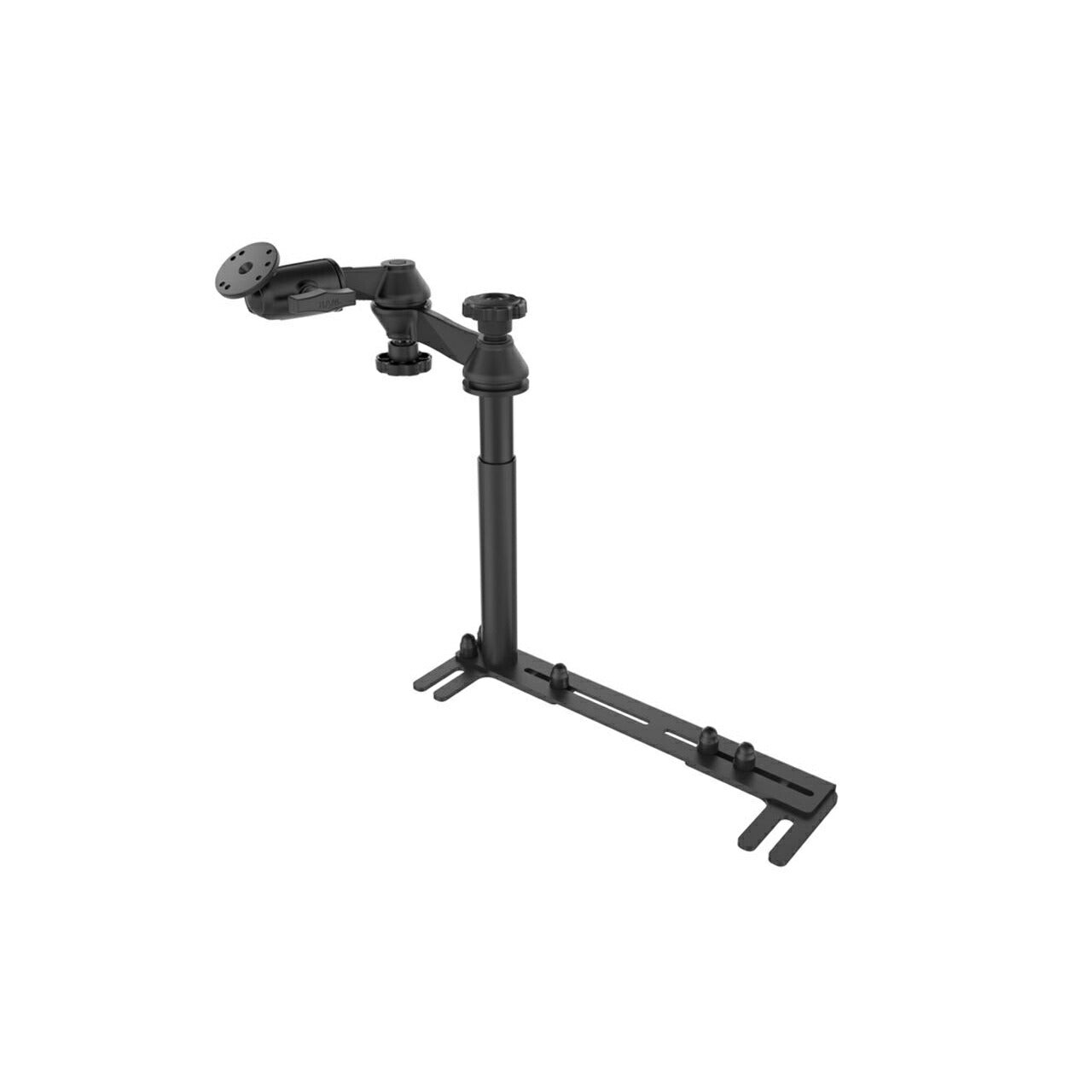 AMPS Round Base & Universal Vehicle Mount Set, Left-Hand Drive, Black, 1.5-inch Ball, 1 Piece