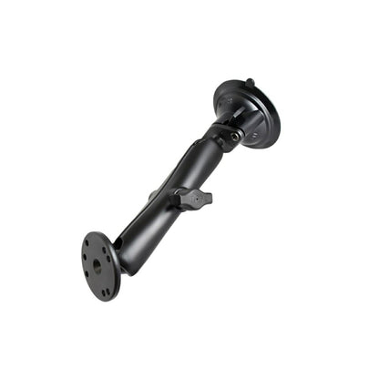 AMPS Round Base & Twist Lock Suction Cup Base Set (Long Arm) Suction Cup Diameter 83.8mm Black 1-inch Ball 1 pc.