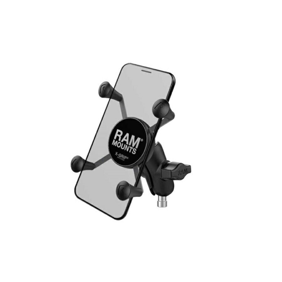 X-Grip (S) & M8 Bolt Base Set (Short Arm) Black 1 inch Ball 1 pc.