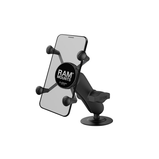 Xグリップ(S)＆貼付ベースセット(標準アーム) 粘着面径63.5mm ブラック 1インチボール 1個入り