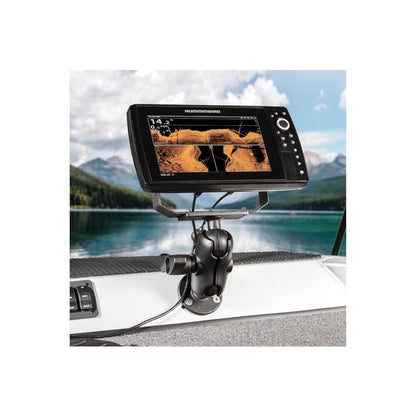 Mounting Plate & Round Base Set (Short Arm) for Humminbird - Black, 2.25 inch ball, 1 pc