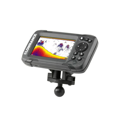 Ball Adapter for Lowrance HOOK2, Black, 1-inch Ball, 1 Piece