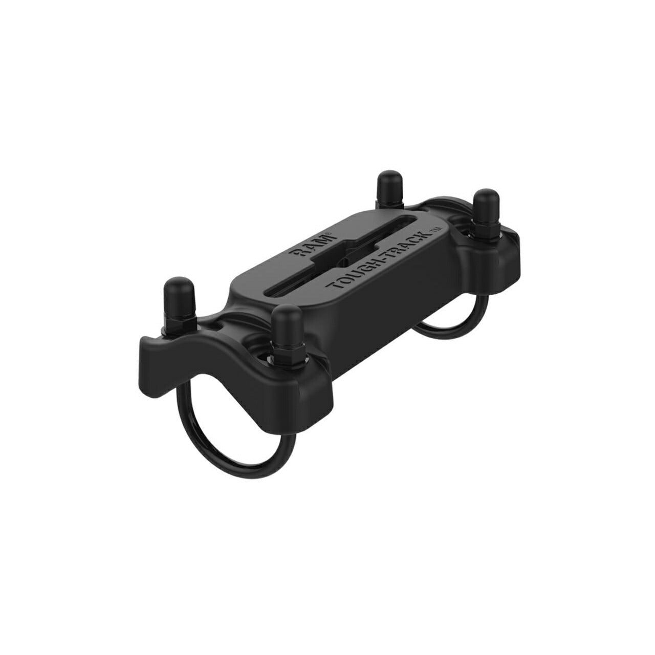 Tough Track Rail (Double U-Clamp) Total Length 17.7cm, compatible with φ31.75-38.1mm, Black, 1 pc.