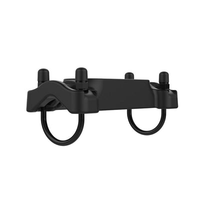 Tough Track Rail (Double U-Clamp) Total Length 17.7cm, compatible with φ31.75-38.1mm, Black, 1 pc.