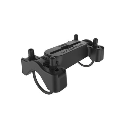 Tuff Track Rail (Double U-Clamp) Total Length 17.7cm, compatible with φ44.4-50.8mm, Black, 1 pc.