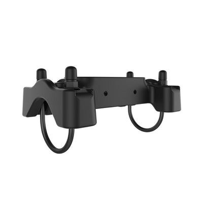 Tuff Track Rail (Double U-Clamp) Total Length 17.7cm, compatible with φ44.4-50.8mm, Black, 1 pc.