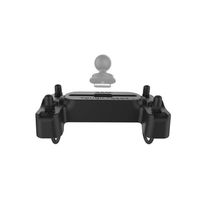 Tuff Track Rail (Double U-Clamp) Total Length 17.7cm, compatible with φ44.4-50.8mm, Black, 1 pc.