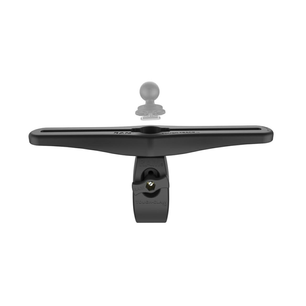 トラックレールタフクロー(M) レール全長304mm φ25.4-40.6mm対応 ブラック 1個入り