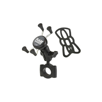 Xグリップ(S)＆バーマウントベース(L)セット(ショートアーム) φ28.6-38.1mm対応 ブラック 1インチボール 1個入り