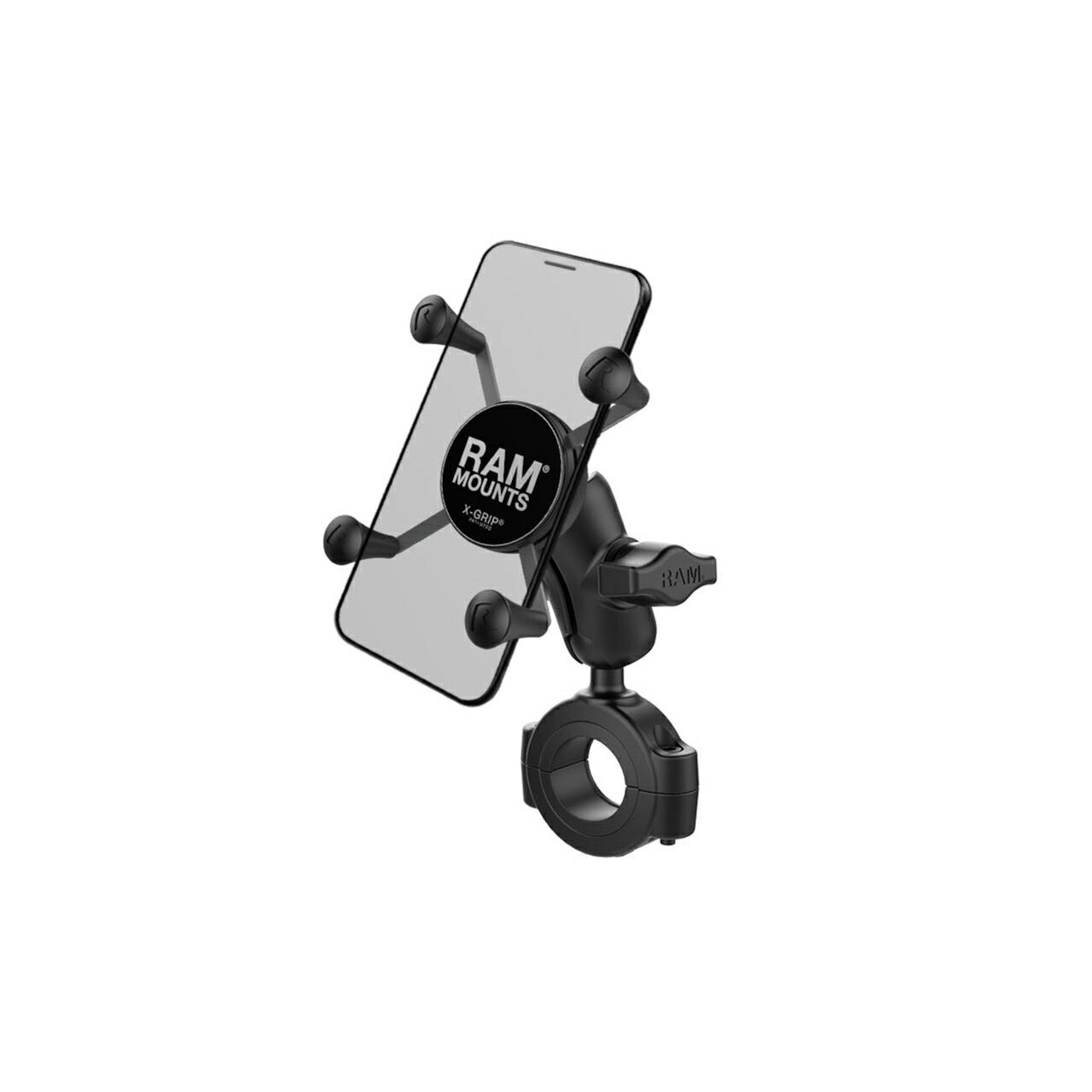 Xグリップ(S)＆バーマウントベース(L)セット(ショートアーム) φ28.6-38.1mm対応 ブラック 1インチボール 1個入り