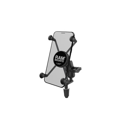 X-Grip (M) & Fork Stem Base Set (Short Arm) Compatible with inner diameter φ12-38mm Black 1 inch ball 1 piece