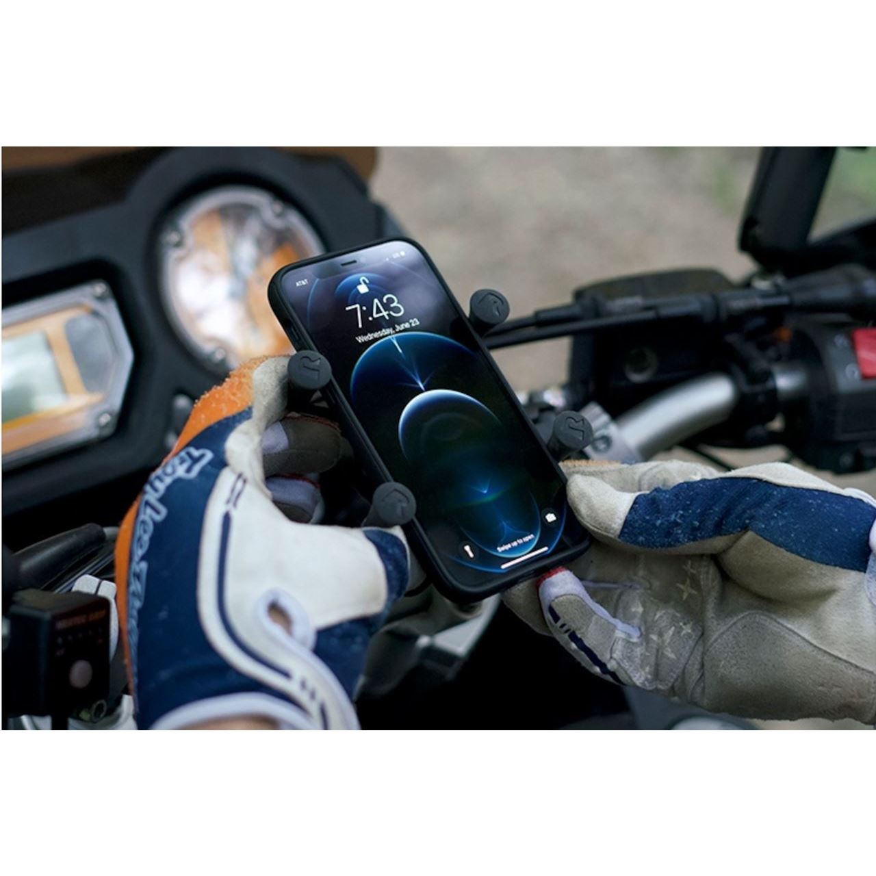 Xグリップ(S)＆U字クランプベースセット(ショートアーム) φ12.7-31.75mm対応 ブラック 1インチボール 1個入り