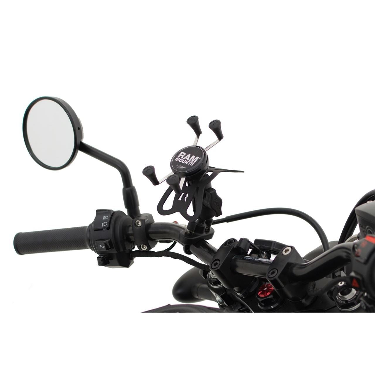 Xグリップ(S)＆U字クランプベースセット(ショートアーム) φ12.7-31.75mm対応 ブラック 1インチボール 1個入り