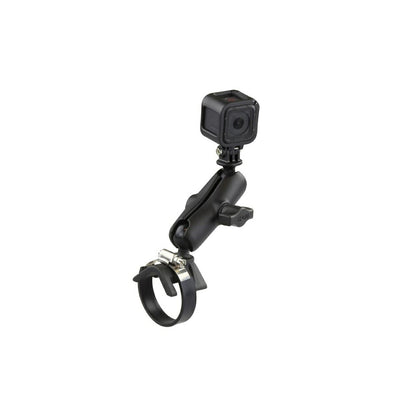 GoProマウント＆ベルトクランプベースセット(標準アーム) φ25.4-53.3mm対応 ブラック 1インチボール 1個入り