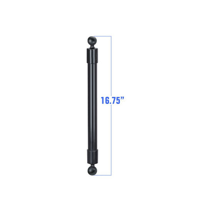 Pipe Joint, 42.5cm total length, black, 1-inch ball, 1 piece