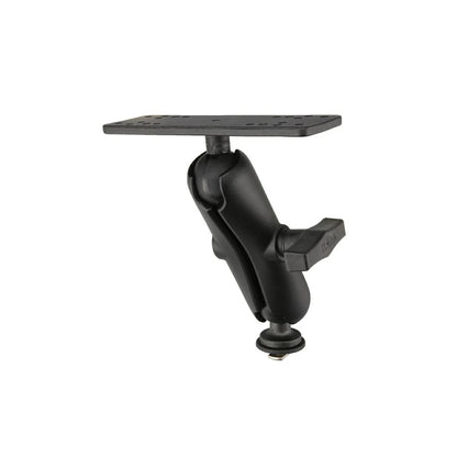 Fish finder mount (M) & trackball base (standard arm) Plate size 158.7x50.8mm Black 1.5 inch ball 1 pc.