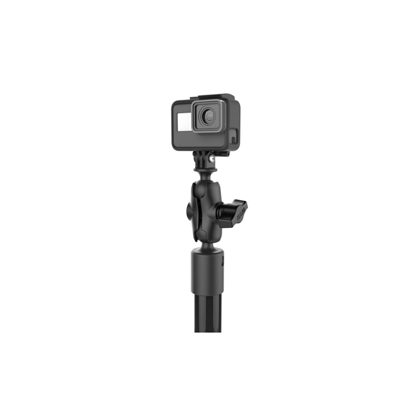 GoPro Mount & Double Track Base Set (121.9cm Tough-Pole) Black 1 Inch Ball 1 Pc.