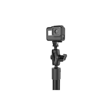 GoPro Mount & Double Track Base Set (121.9cm Tough-Pole) Black 1 Inch Ball 1 Pc.