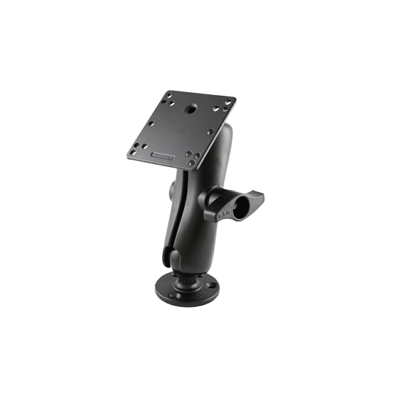 VESAプレート＆ラウンドベースセット(標準アーム) 100X100mm ブラック 2.25インチボール 1個入り