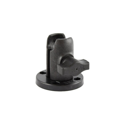 AMPS Hole Round Base (with Single Socket Arm) Black 1-inch Ball 1 pc.