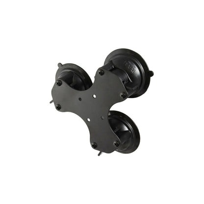 Triple Suction Base, Ball-less, Black, 1 pc.