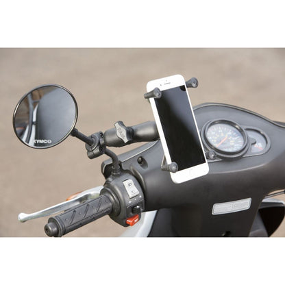 Xグリップ(M)＆バーマウントベース(S)セット(標準アーム) φ9.5-15.8mm対応 ブラック 1インチボール 1個入り