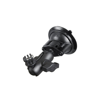 GoProマウント＆サクションベースセット(ショートアーム) 吸盤径69.8mm ブラック 1インチボール 1個入り