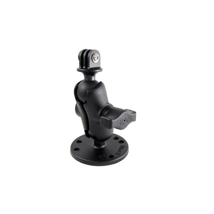 GoProマウント＆ラウンドベースセット(ショートアーム) ブラック 1インチボール 1個入り