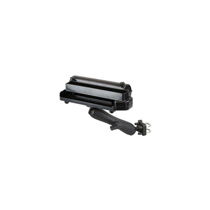 Printer Holder & Double U-Bolt Clamp Base (Long Arm) for φ31.75-38.1mm Black 1.5 inch ball 1 pc.