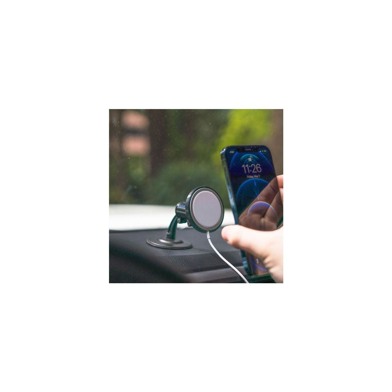 MagSafe用車載マウントセット 一体式 ブラック 1個入り