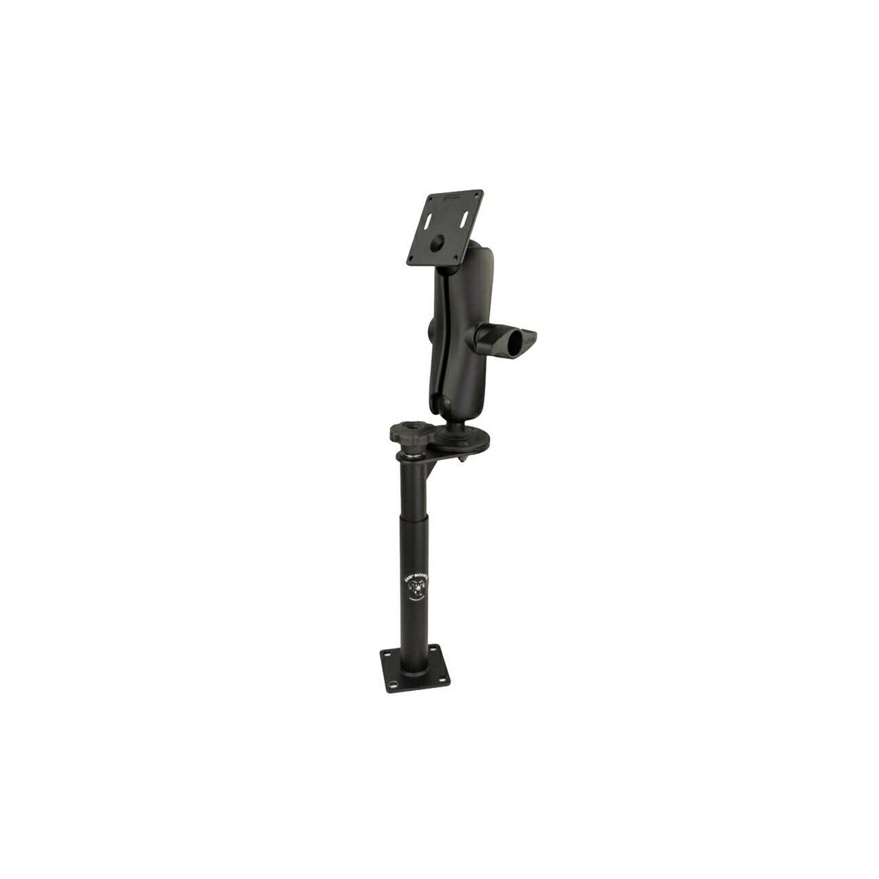 VESA Plate & 203+228mm Telepole Set (Standard Arm) 75x75mm Black 2.25 inch Ball 1 pc.