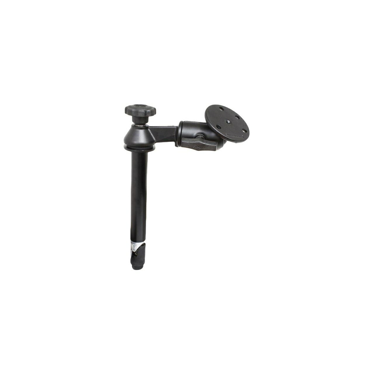 Large Round Base & 203mm Tele-Pole (Single Pivot/Swing Arm) Upper Side, Black, 1.5-inch Ball, 1 Piece
