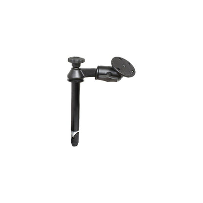 Large Round Base & 203mm Tele-Pole (Single Pivot/Swing Arm) Upper Side, Black, 1.5-inch Ball, 1 Piece