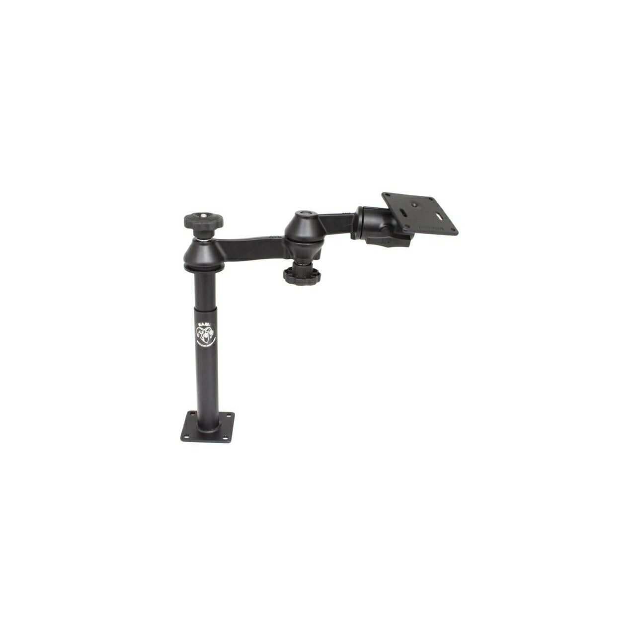 VESA Plate & 203+228mm Tele-Pole Set (Double Pivot/Swing Arm) 75x75mm Black 1.5-inch Ball 1 pc.