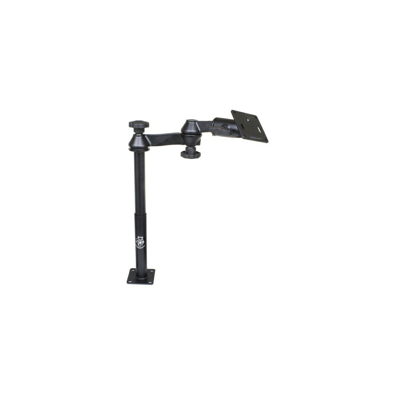 VESA Plate & 203+304mm Tele-Pole Set (Double Pivot/Swing Arm) 75x75mm Black 1.5-inch Ball 1 pc.