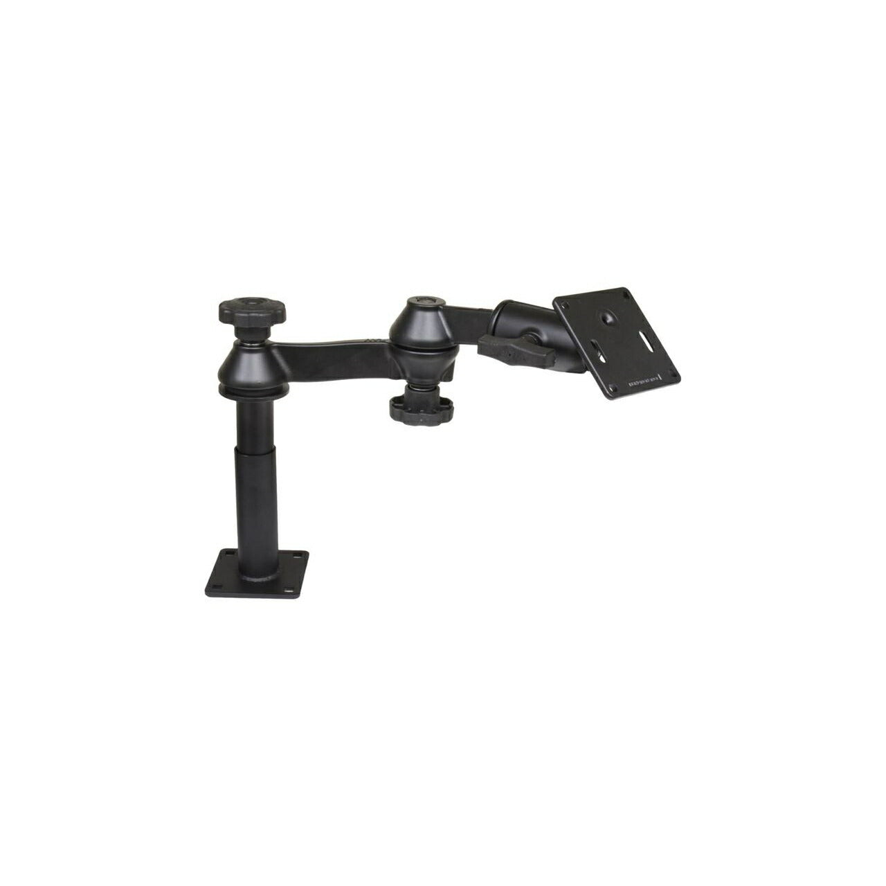 VESAプレート＆101+127mmテレポールセット(ダブルピボット/スイングアーム) 75X75mm ブラック 1.5インチボール 1個入り