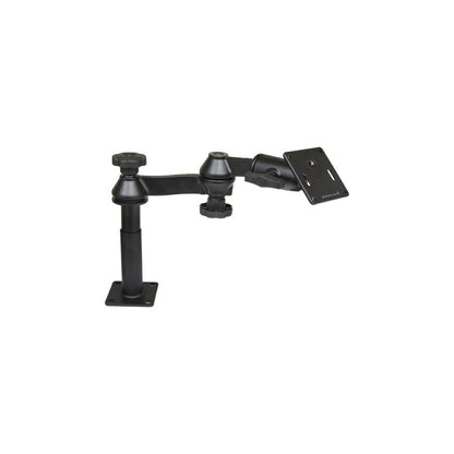 VESAプレート＆101+127mmテレポールセット(ダブルピボット/スイングアーム) 75X75mm ブラック 1.5インチボール 1個入り