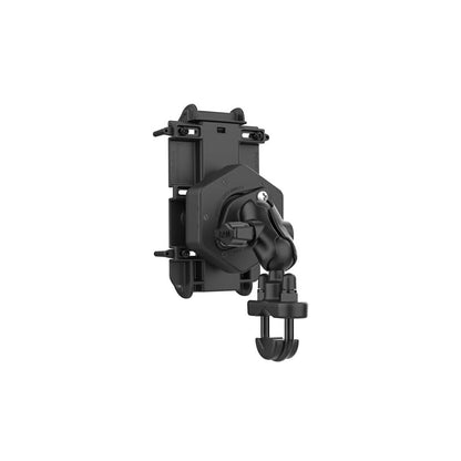 Anti-vibration Cradle Holder (M) & U-Bolt Clamp Base (Short Arm) for φ12.7-31.75mm [Vibe-Safe] Black 1-inch Ball